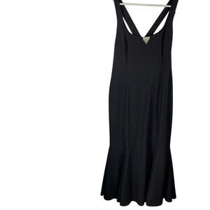 Vintage Black Strap Back Mermaid Special Occassion Dress New w Tag W-677 Sz 10